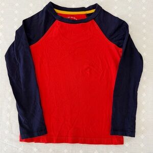 Orange and Navy Long Sleeve Shirt